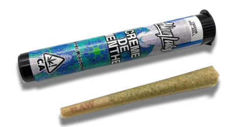 An Alien Labs Creme de Menthe preroll.
